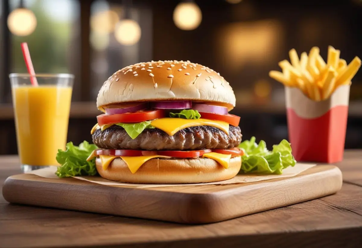 Visste du hur många kalorier McDonald's cheeseburgare har? illustration