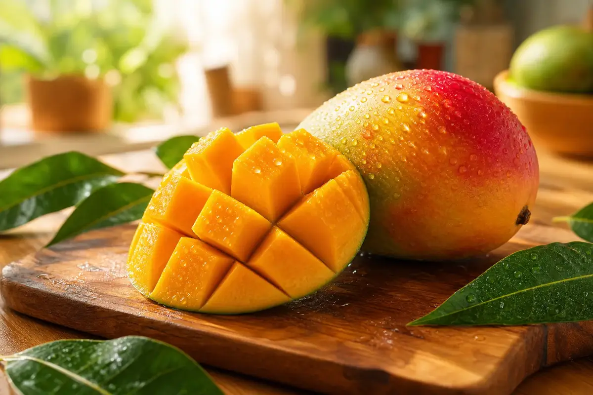 Upptäck hur få mango kalorier en portion har illustration
